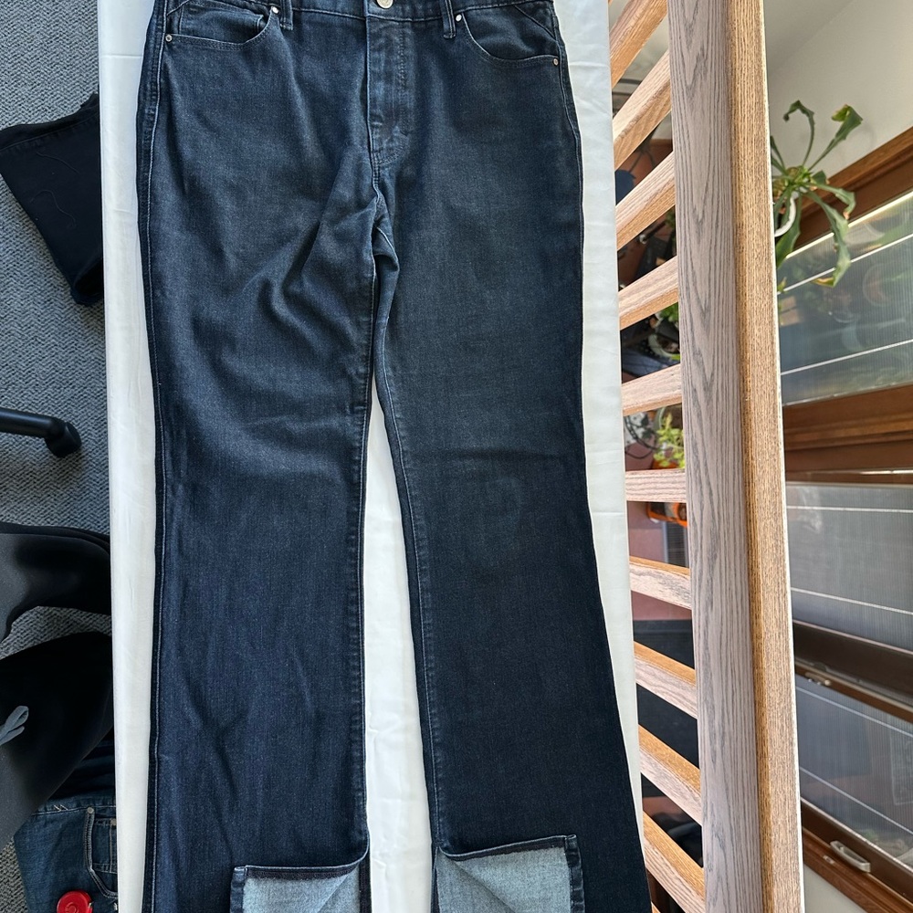 WHBM High Rise Skinny Flare Jeans